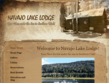 Tablet Screenshot of navajolakelodge.com